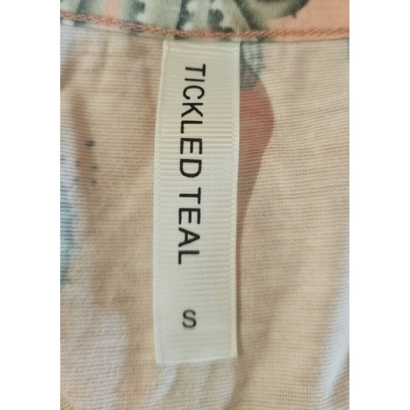 TICKLED TEAL Pink Cactus Print Maxi Fit & Flare Dress Women Size S  . A13P - Picture 3 of 4